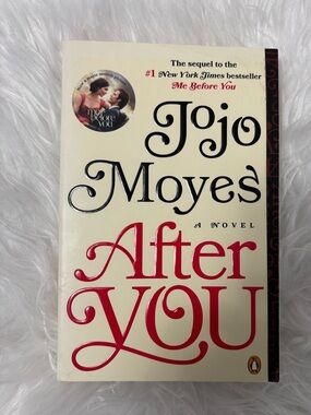 Jojo Moyes After You - Cream and Red Paperback Novel